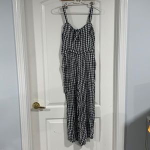 Gingham Wide Leg Jumpsuit